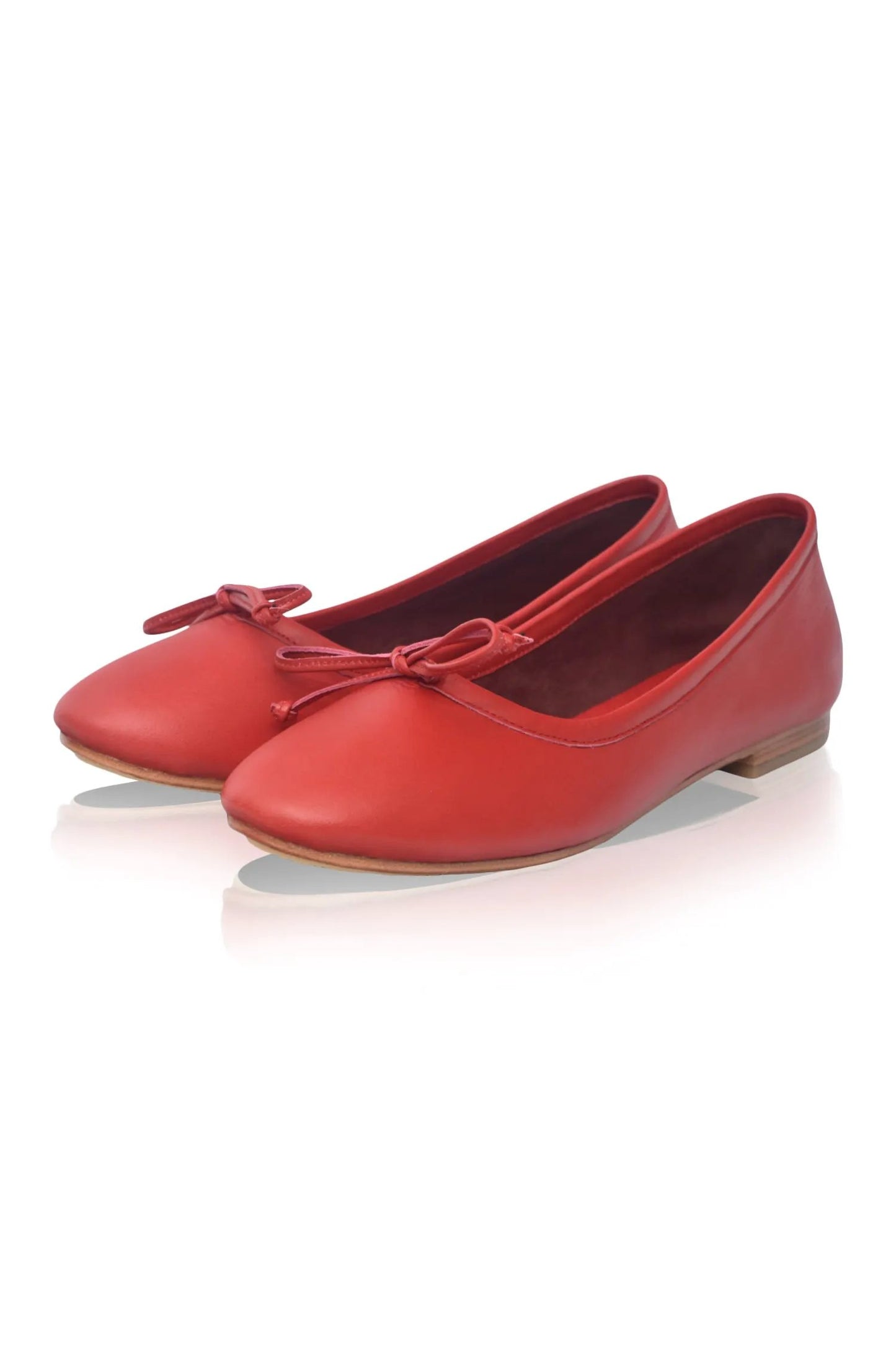 Elaria Bow Leather Ballet Flats by ELF