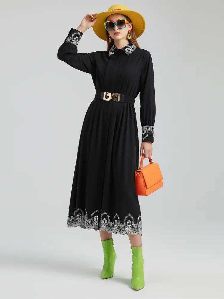 Elegant Embroidered Dress, Central Park | Women - BYMANYC ® New York by BYMANYC ® New York