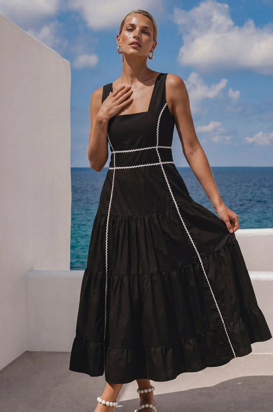 Elysia Cotton Tiered Maxi Dress by ELF