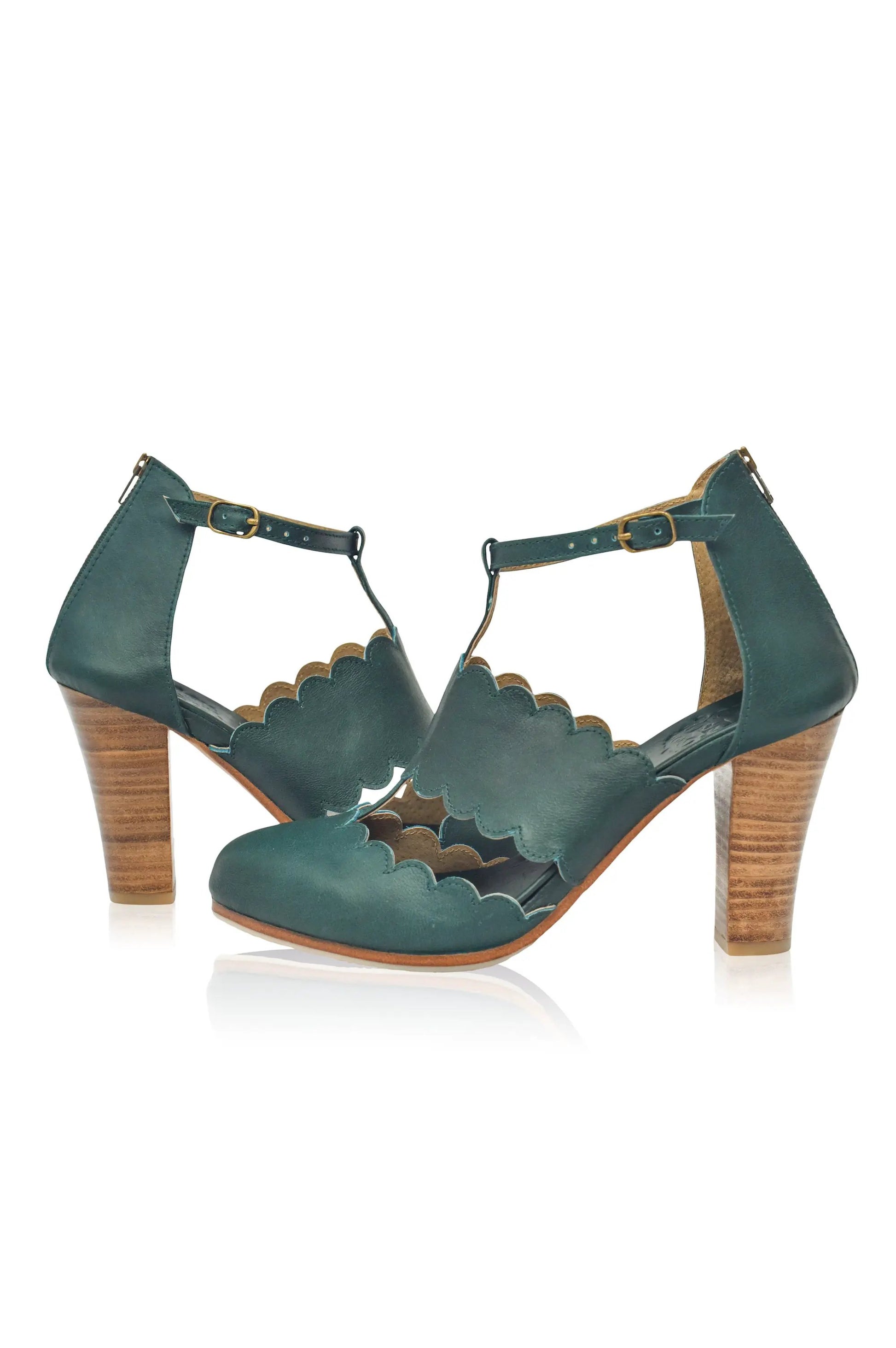 Incognito T-Strap Leather Heels by ELF