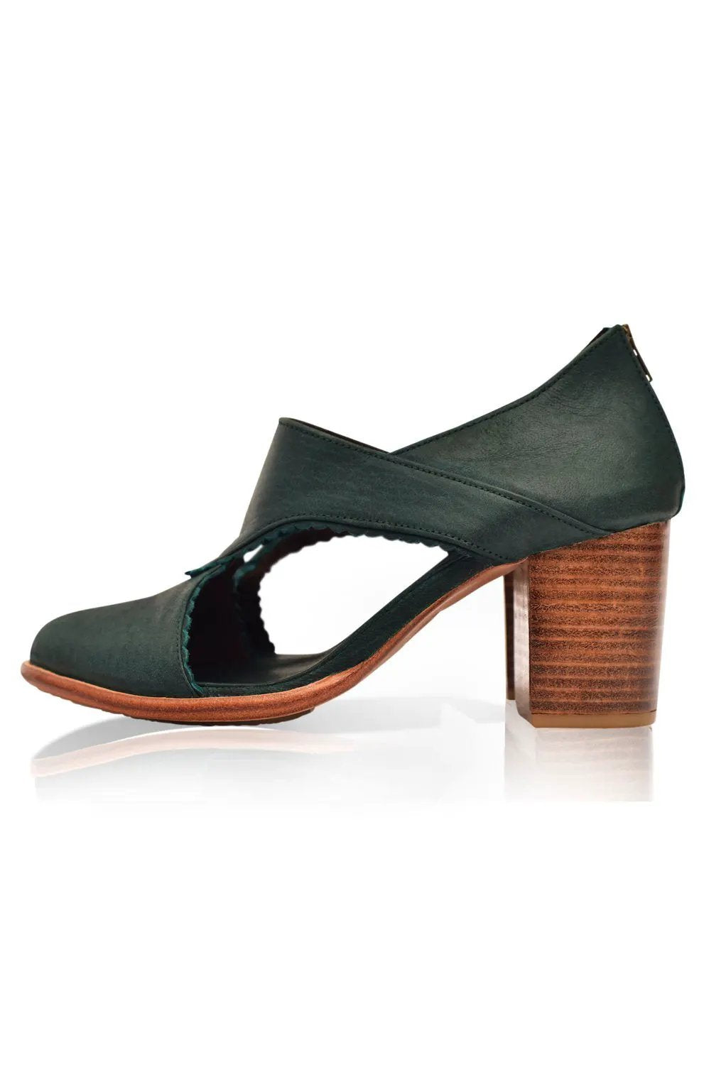 Rain Kiss Leather Heel Booties by ELF
