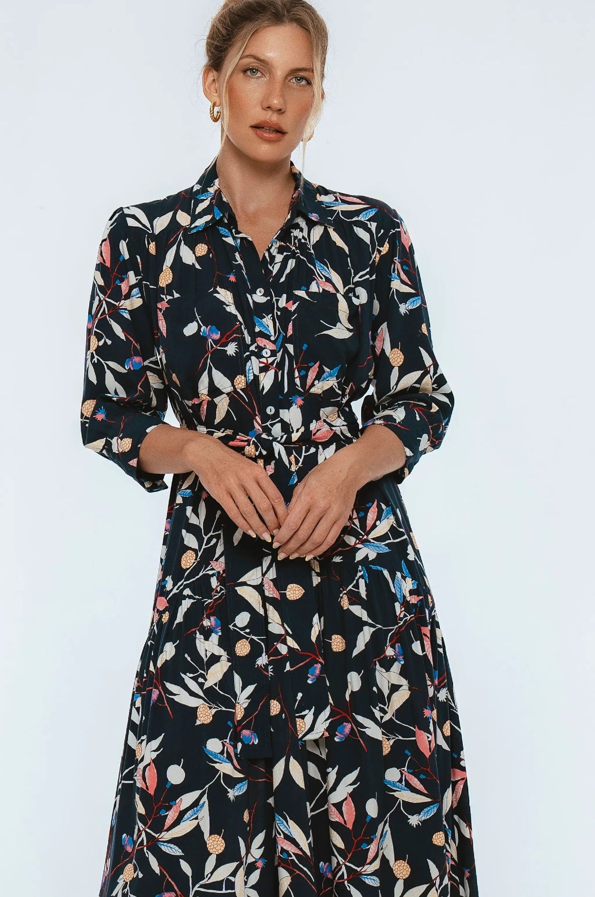 Colette Long Sleeve Shirt Dress by ELF