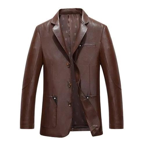 Everyday Men's Sheep Leather Blazer – Slim Fit Classic Jacket by Inland Leather Co.