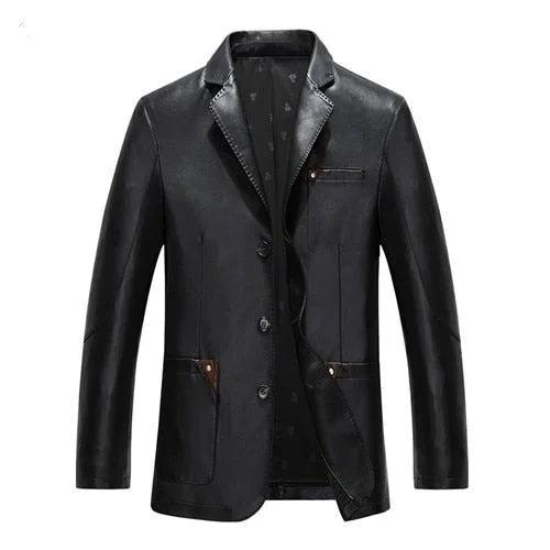 Everyday Men's Sheep Leather Blazer – Slim Fit Classic Jacket by Inland Leather Co.