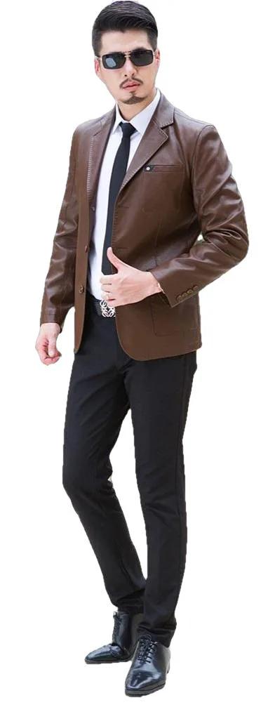 Everyday Men's Sheep Leather Blazer – Slim Fit Classic Jacket by Inland Leather Co.