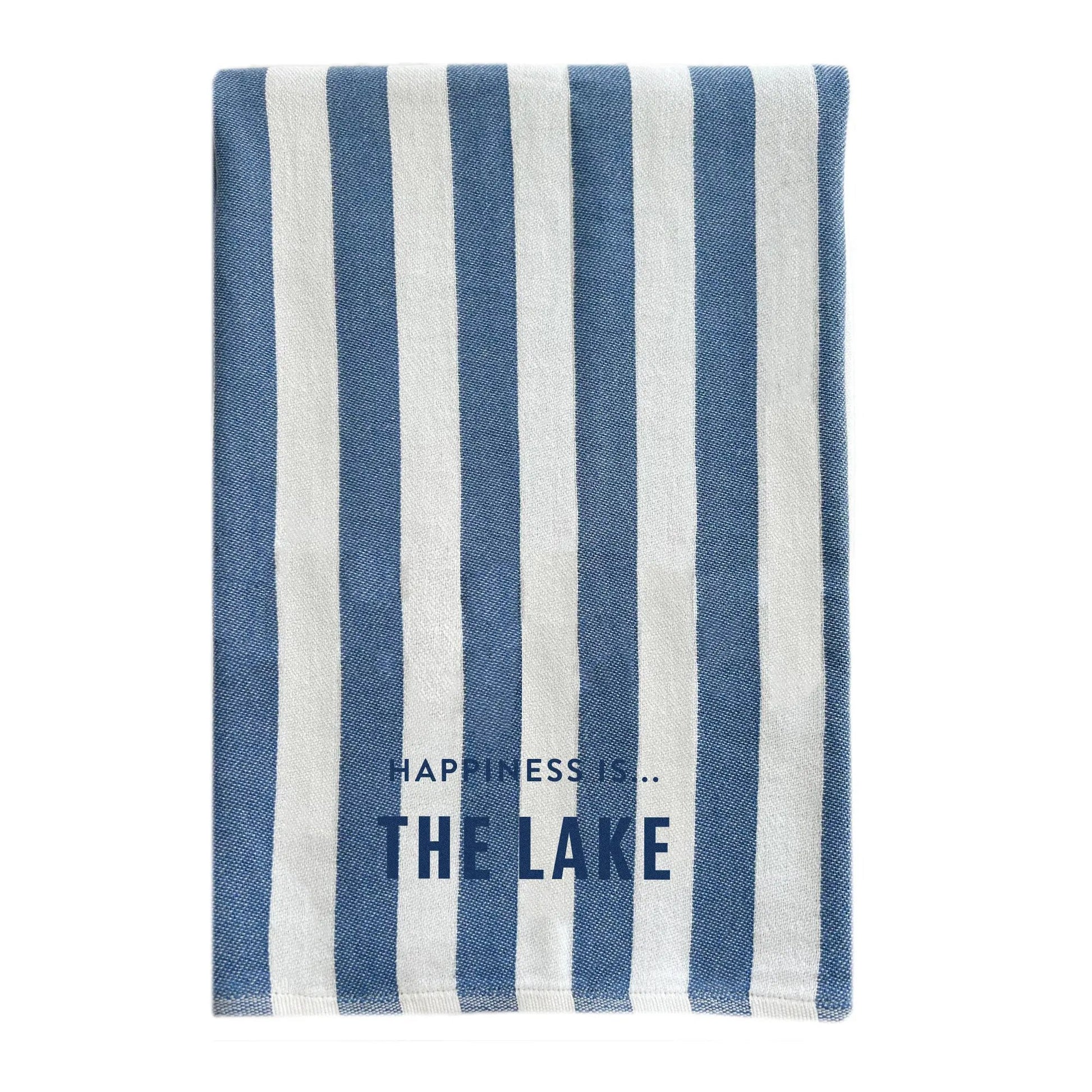 Everywhere Towel: Lake, Stripe Blue by Lake Life Collection