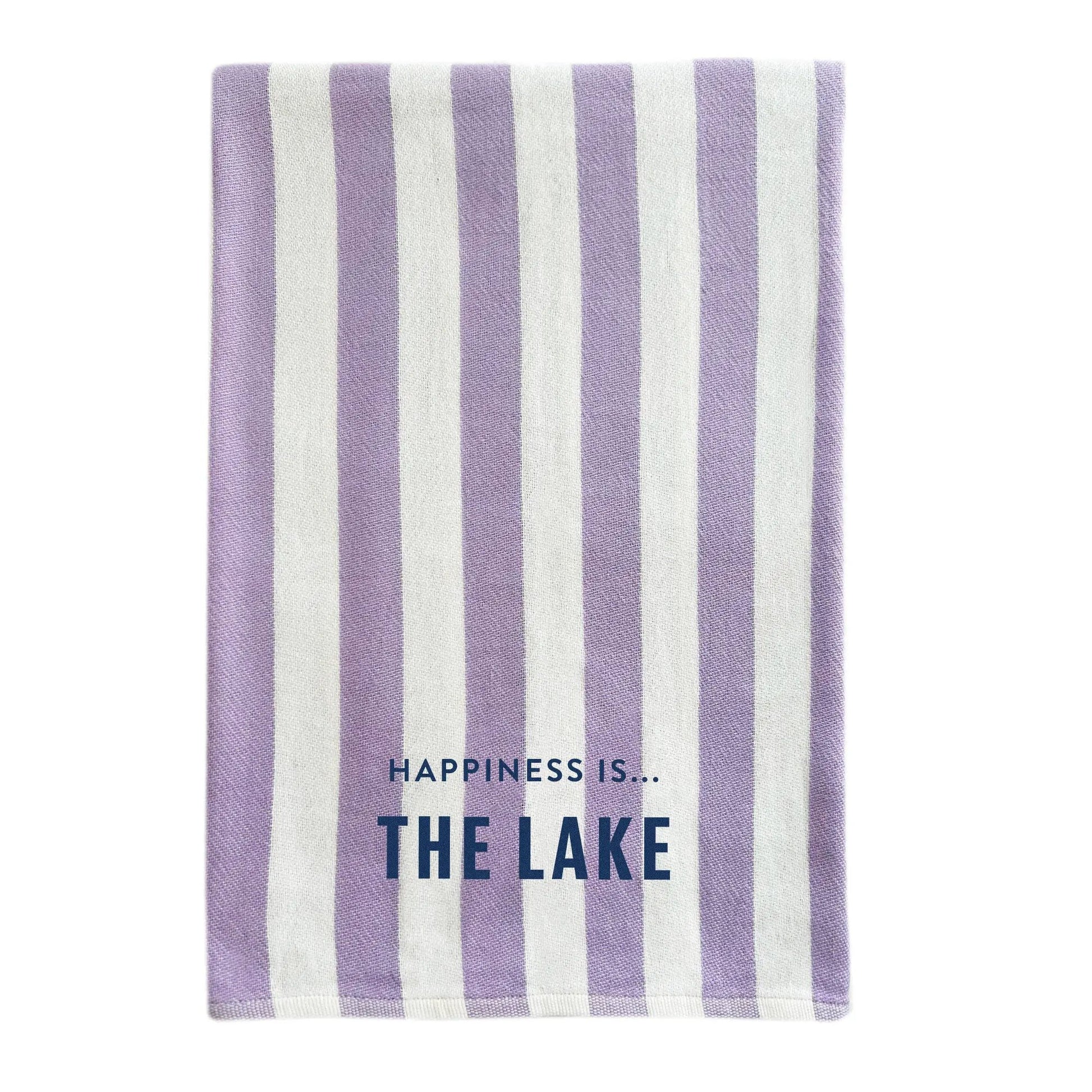 Everywhere Towel: Lake, Stripe Lilac by Lake Life Collection