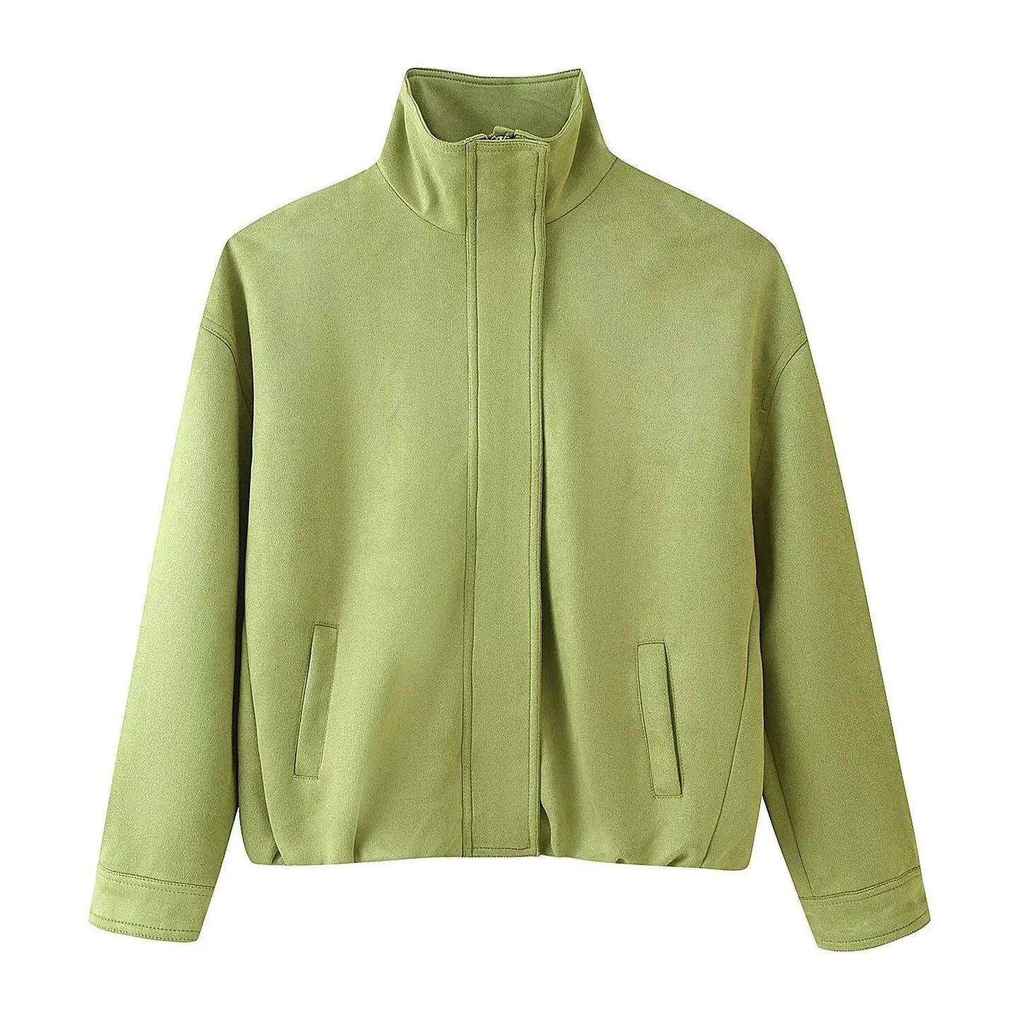 Women's Faux Suede High-Neck Bomber Jacket BYMANYC ® New York CONTEMPORARY VIBRANT MODERN FASHION - New Collection by BYMANYC ® New York