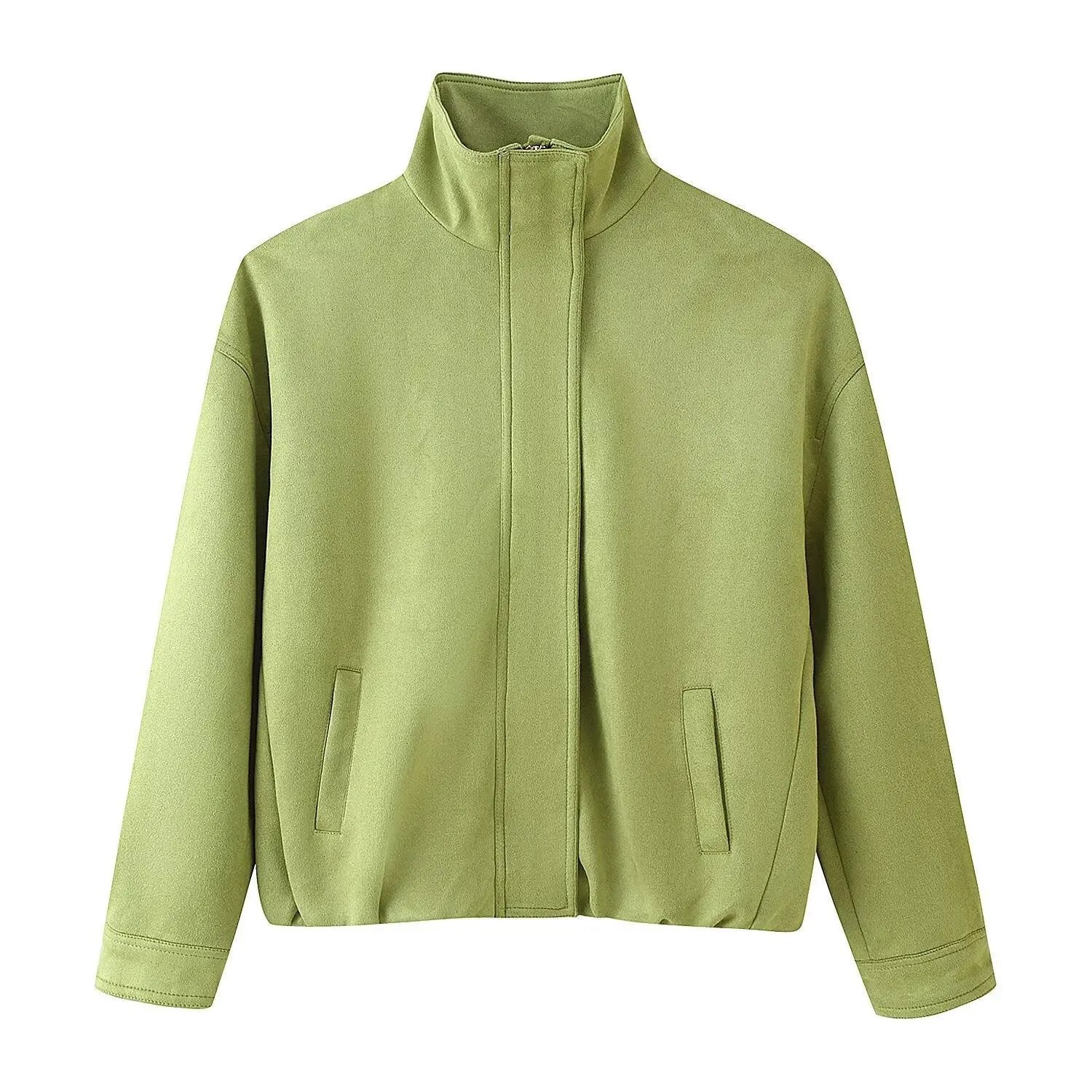 Women's Faux Suede High-Neck Bomber Jacket BYMANYC ® New York CONTEMPORARY VIBRANT MODERN FASHION - New Collection by BYMANYC ® New York