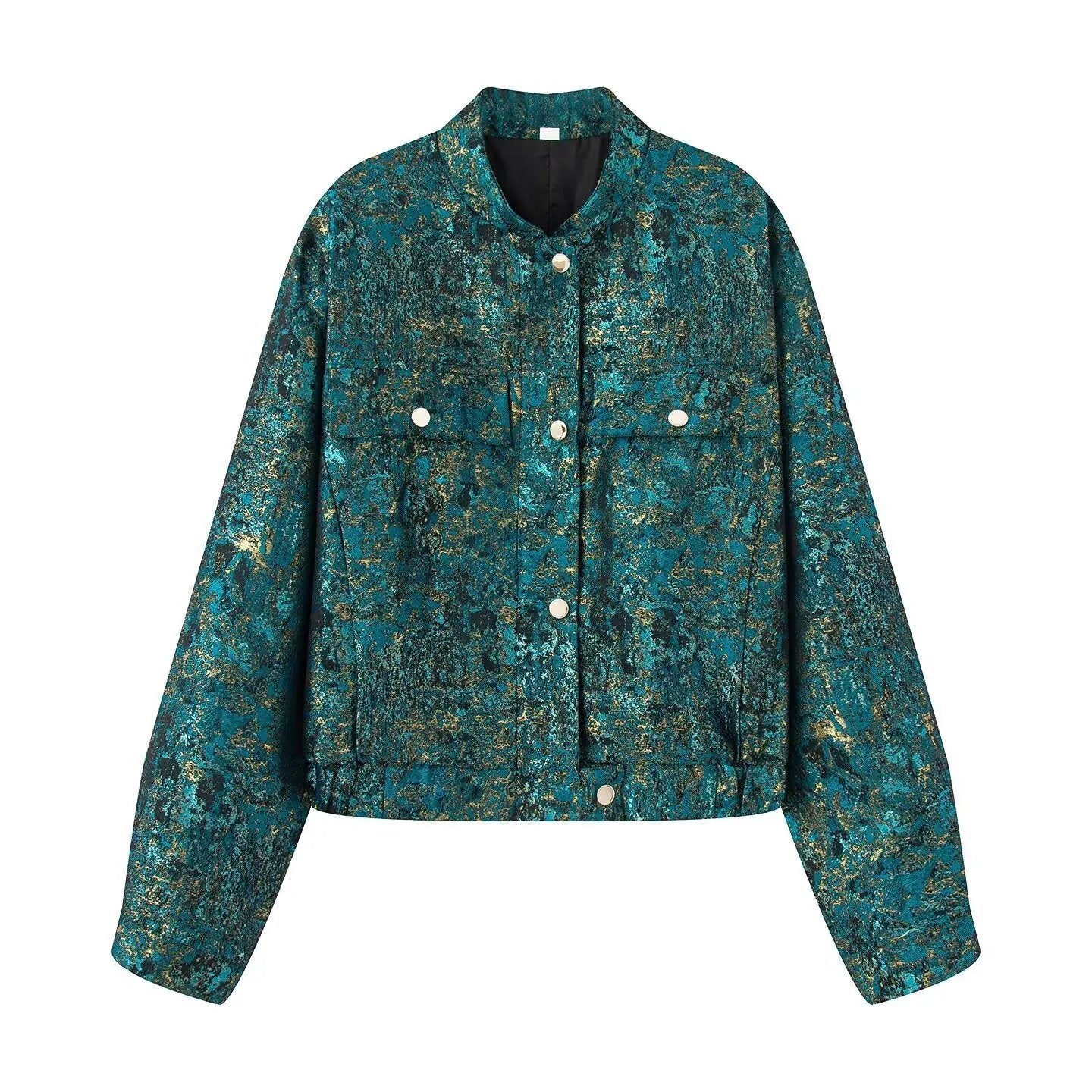 Women's Metallic Jacquard Turquoise Jacket BYMANYC ® New York CONTEMPORARY VIBRANT MODERN FASHION - New Collection by BYMANYC ® New York