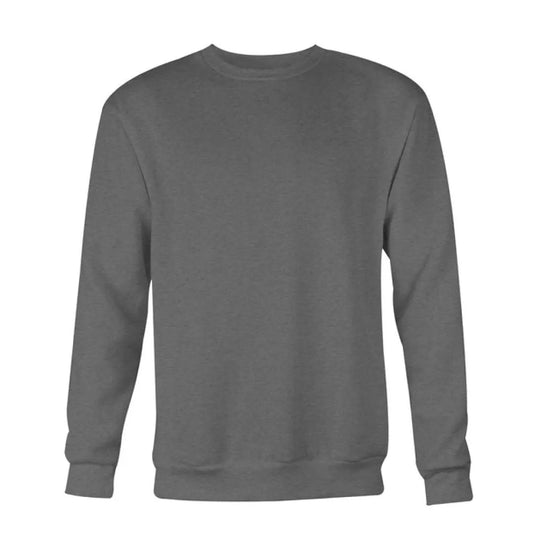 Men's Plain Crew Sweatshirt, Charcoal by Coloured Blanks
