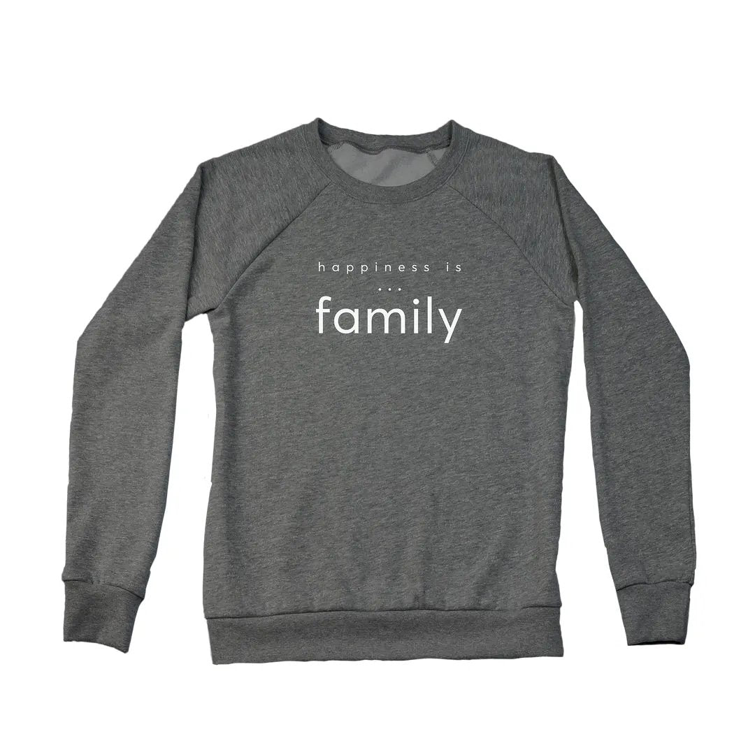 Women's Family Crew Sweatshirt, Charcoal by Family & Friends Collection
