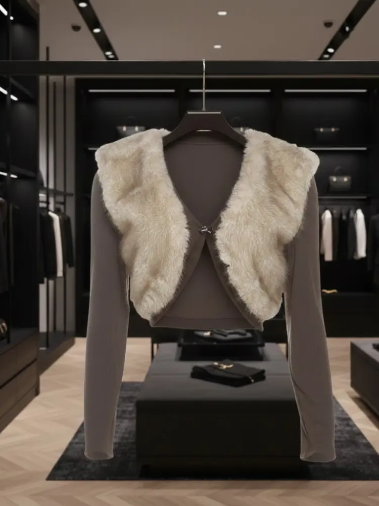 Faux-Fur & Knit Bolero • COZY SHURG New Collection BYMANYC ® New York by BYMANYC ® New York