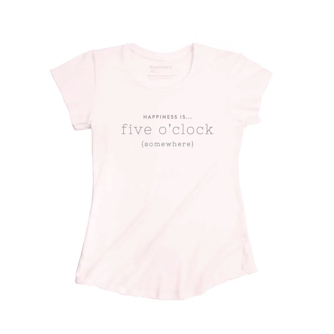 Women's Five O'Clock Bamboo T-Shirt, Ballet Pink by Celebrate Collection