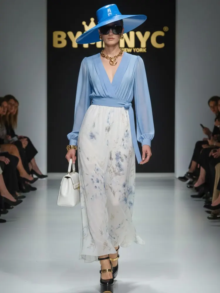 Floral Azure Maxi • GARDEN BREEZE New Collection BYMANYC ® New York by BYMANYC ® New York