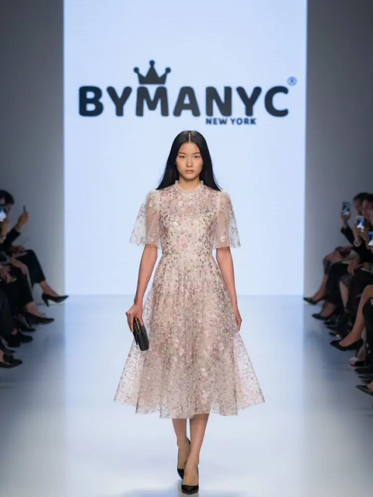 Floral Midi Party Dress THE HIGH LINE: Prêt-à-Porter Line BYMANYC ® New York by BYMANYC ® New York