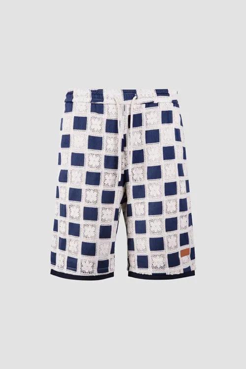 Flower Pattern Crochet Shorts by Hideout
