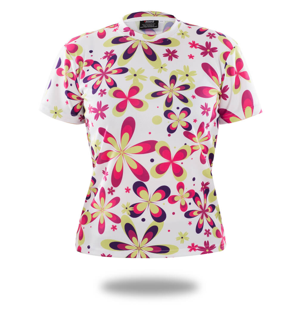 Women Colorful Floral Sublimation T-Shirt-0