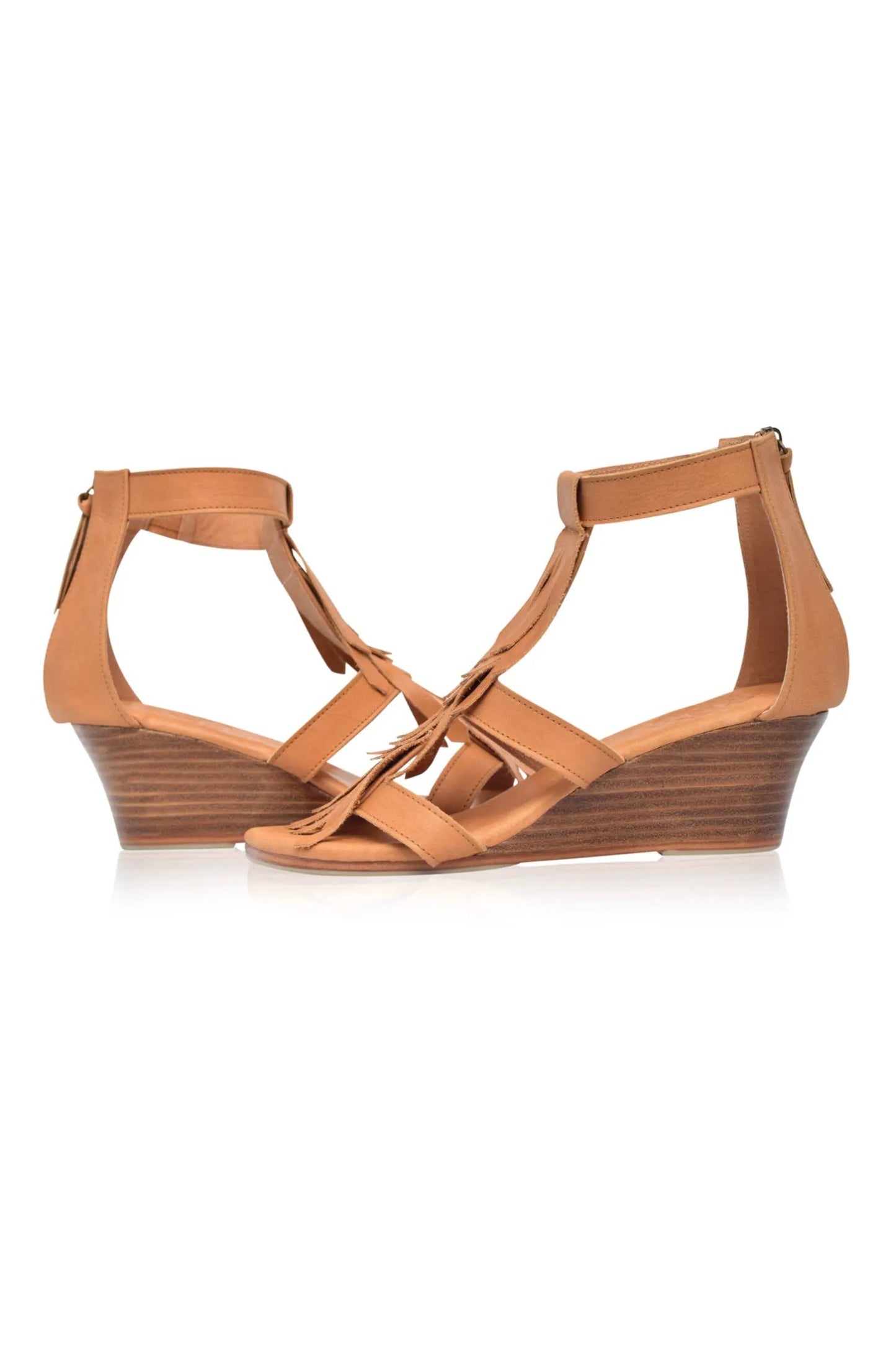 Fly Away Fringe Wedge Sandals by ELF