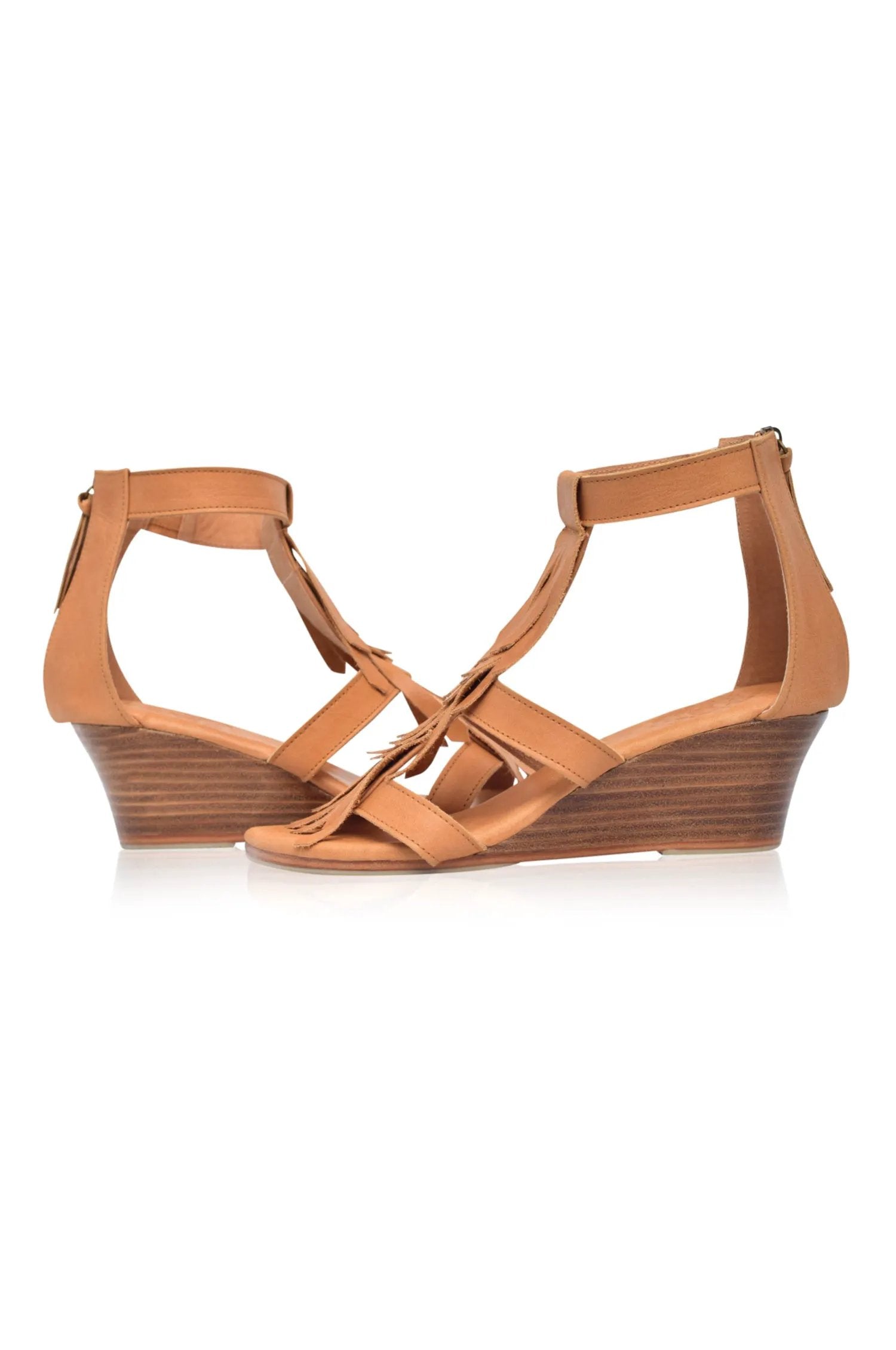 Fly Away Fringe Wedge Sandals by ELF