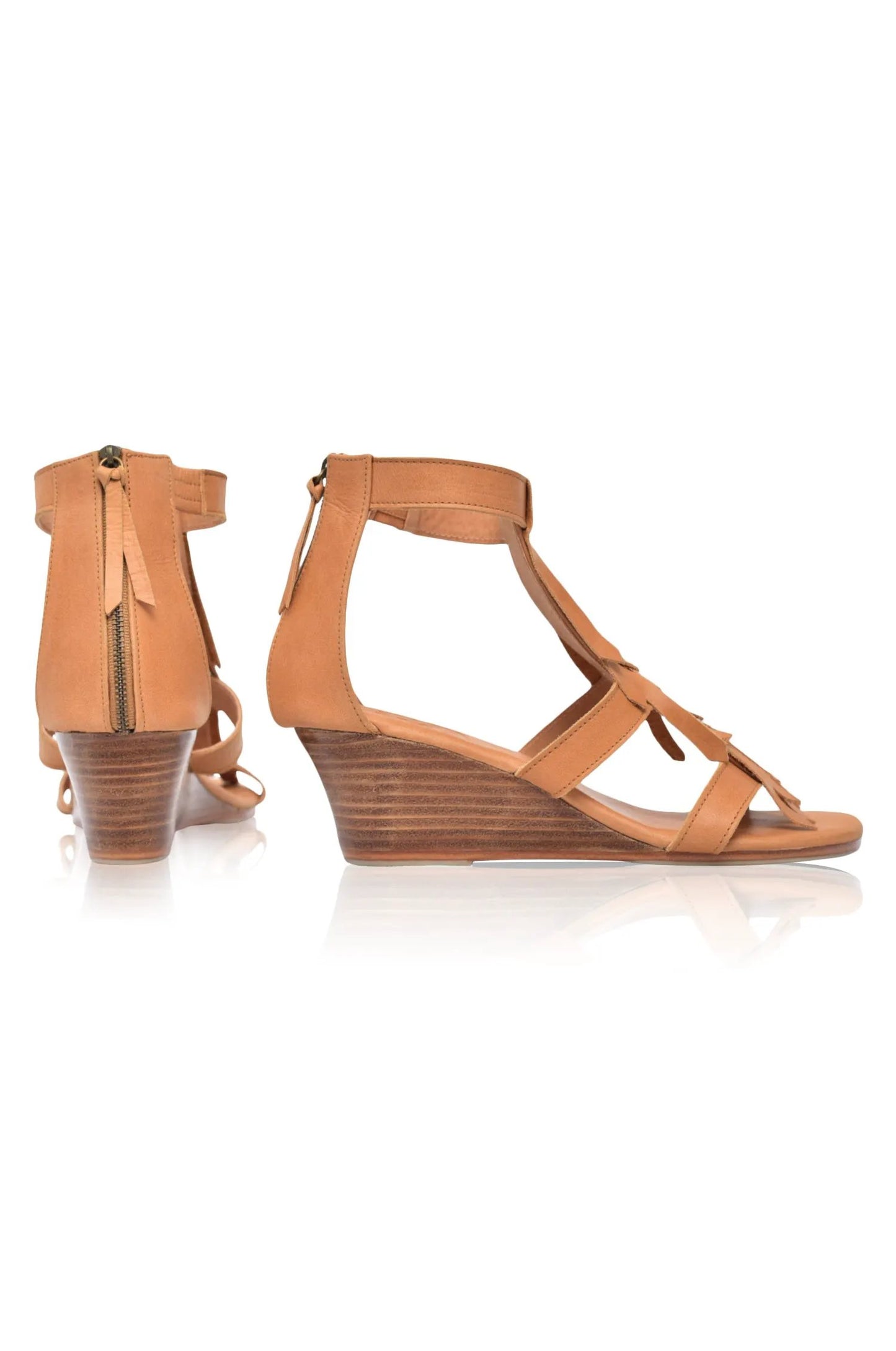 Fly Away Fringe Wedge Sandals by ELF