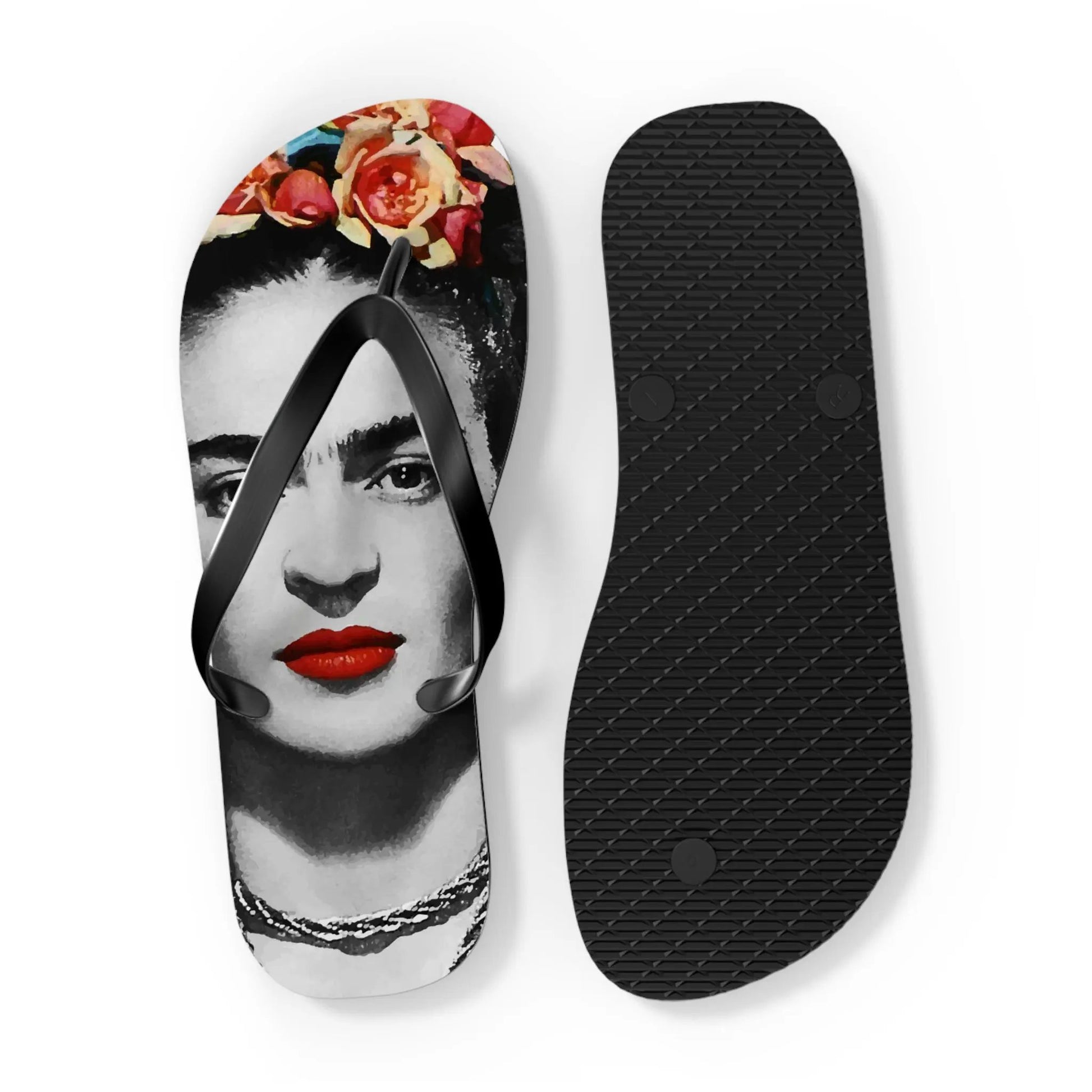 Frida Kahlo With Flowers Poster Artwork Flip-Flops by Art-O-Rama Shop