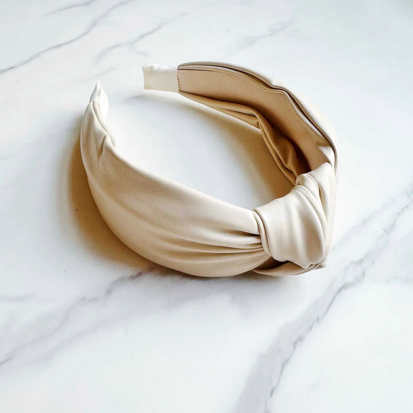 Leather Knotted Headband Elegant Classic Hair Accessory for Women by Inland Leather