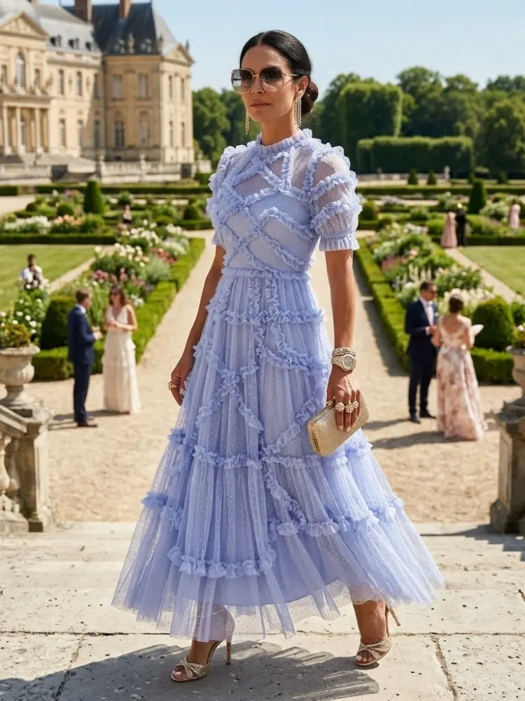 GALA DRESS Blue Tulle PETROHOD - BYMANYC ® New York by BYMANYC ® New York