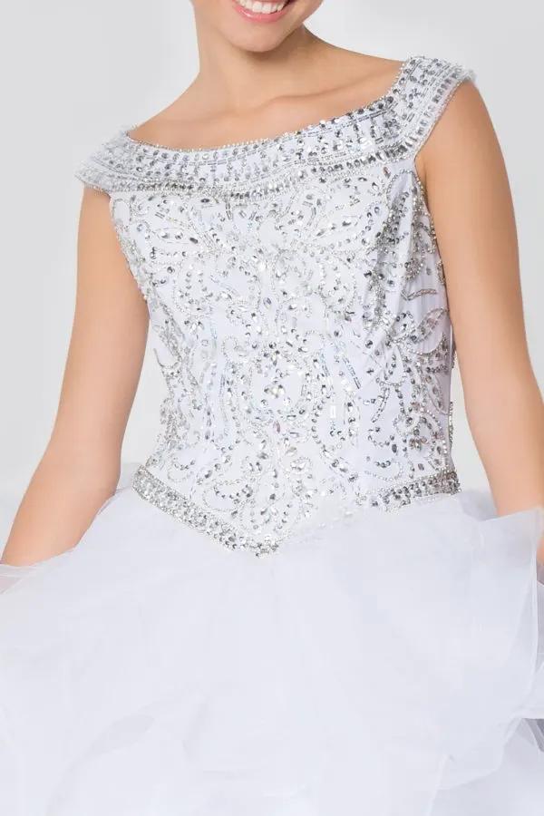 Jewel Embellished Bodice Tulle Quinceanera Dress by Tux-USA
