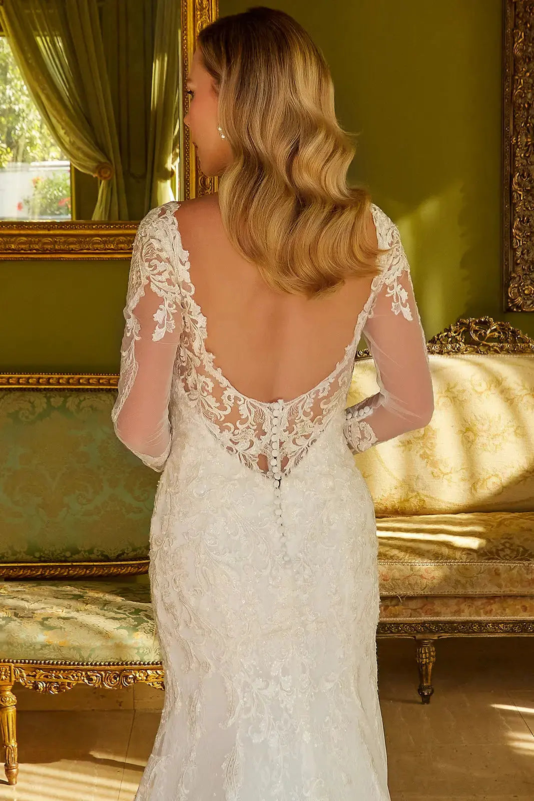 Wedding Dress Trumpet Silhouette 3/4 Sleeves by Tux-USA