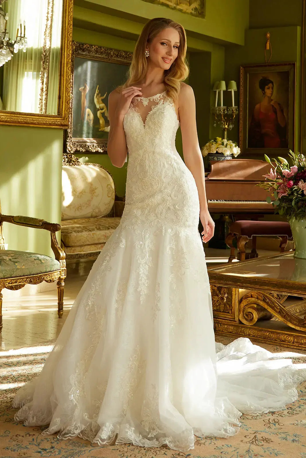 Sleeveless, Mermaid Silhouette Wedding Dress by Tux-USA
