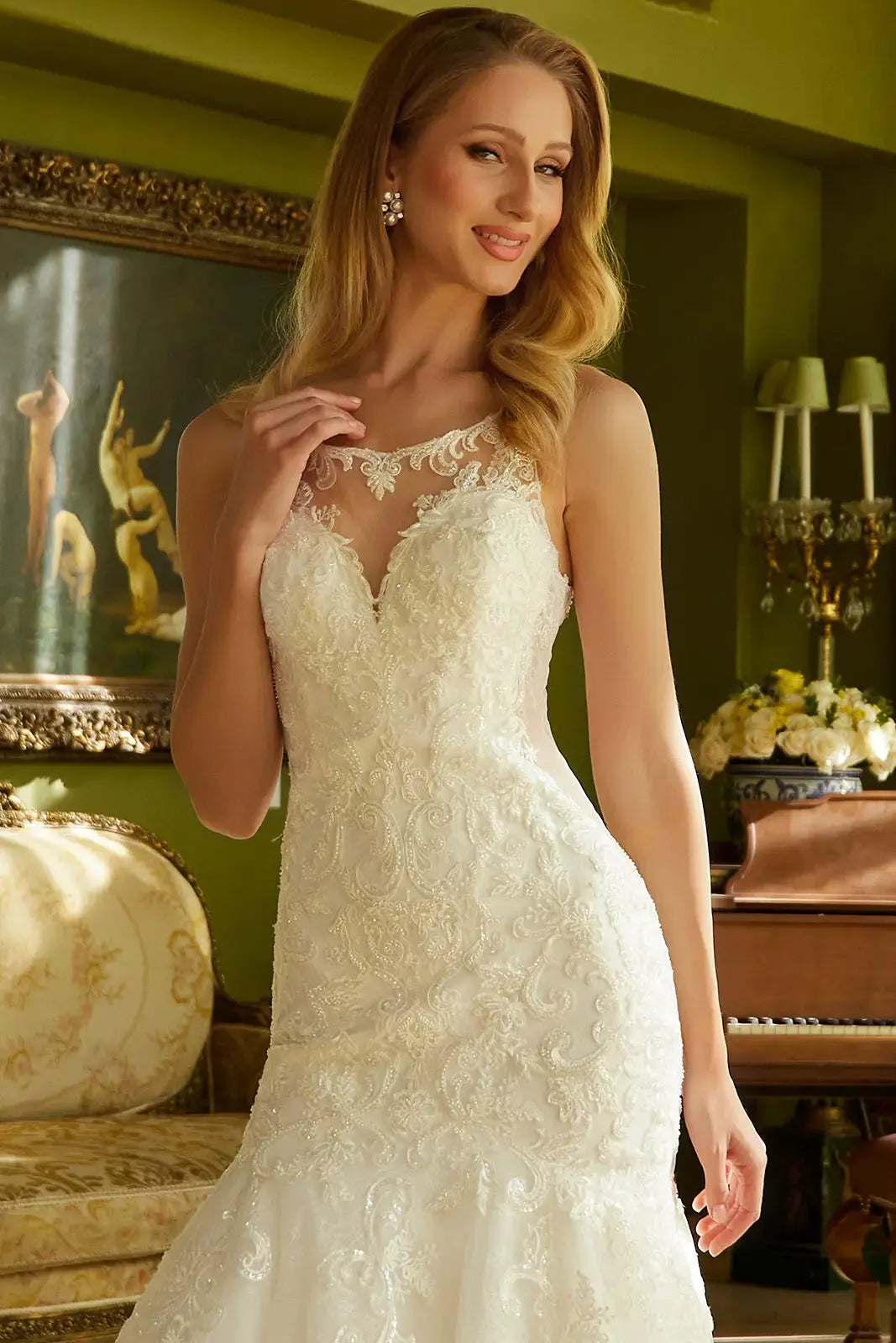 Sleeveless, Mermaid Silhouette Wedding Dress by Tux-USA