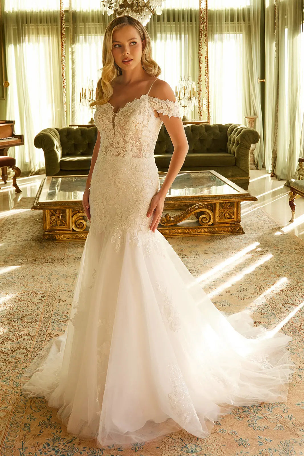 Feel Gorgeous in this Mermaid Silhouette Wedding Dress by Tux-USA