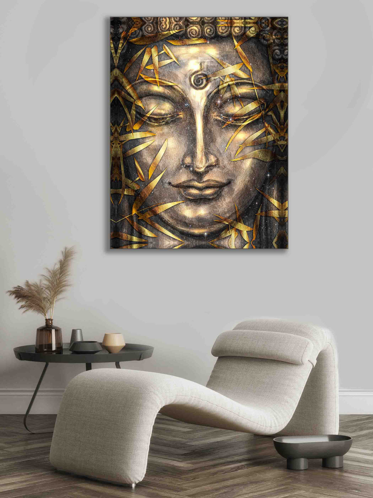 Canvas Pint Gold Buddha- Artwork-Gold varnish by Gtaart.ca