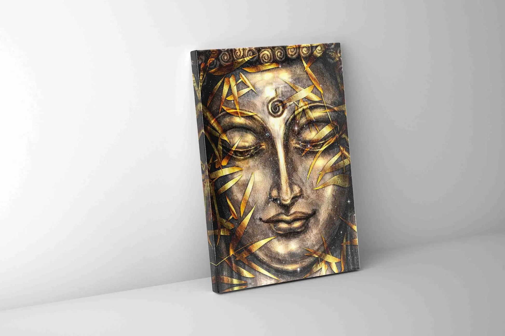 Canvas Pint Gold Buddha- Artwork-Gold varnish by Gtaart.ca