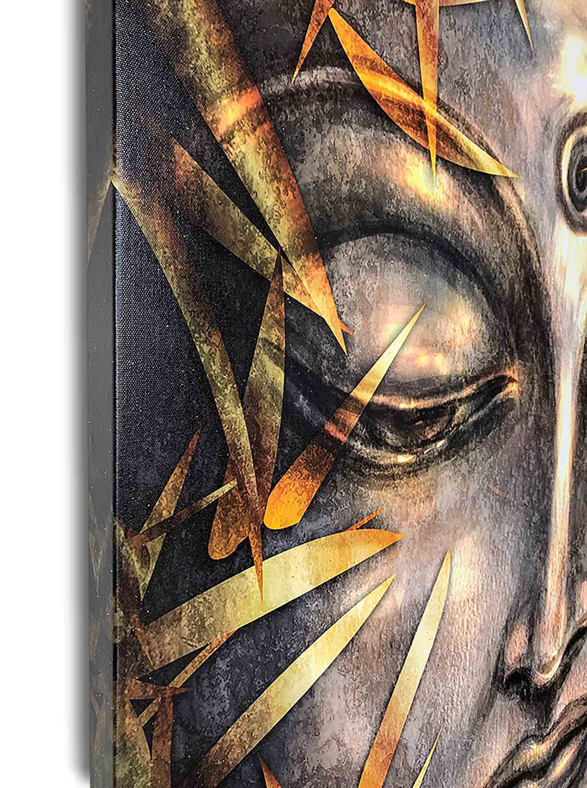 Canvas Pint Gold Buddha- Artwork-Gold varnish by Gtaart.ca