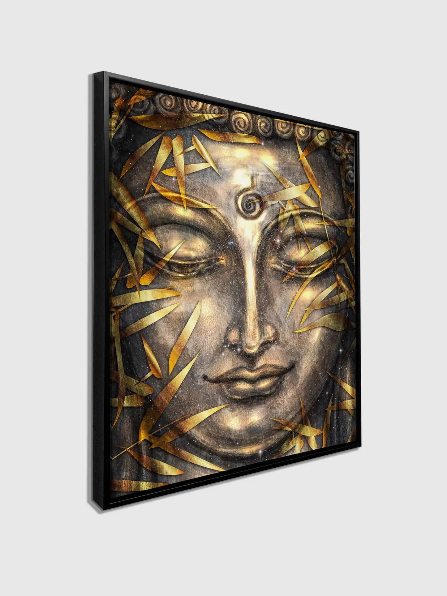 Canvas Pint Gold Buddha- Artwork-Gold varnish by Gtaart.ca