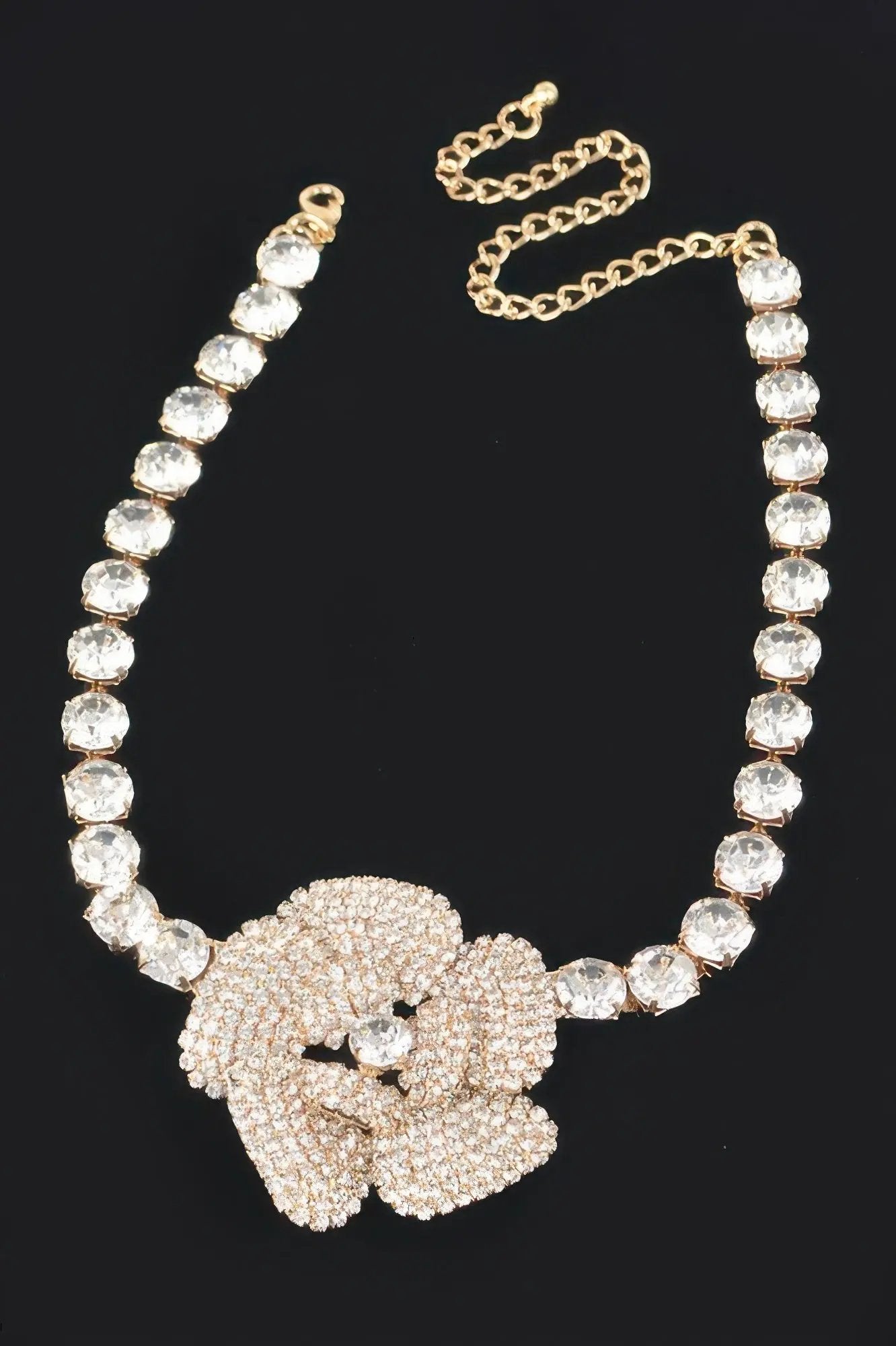 GRAMERCY PARK Rhinestone Faux Pearl Flower Choker: BYMANYC ® New York by BYMANYC ® New York