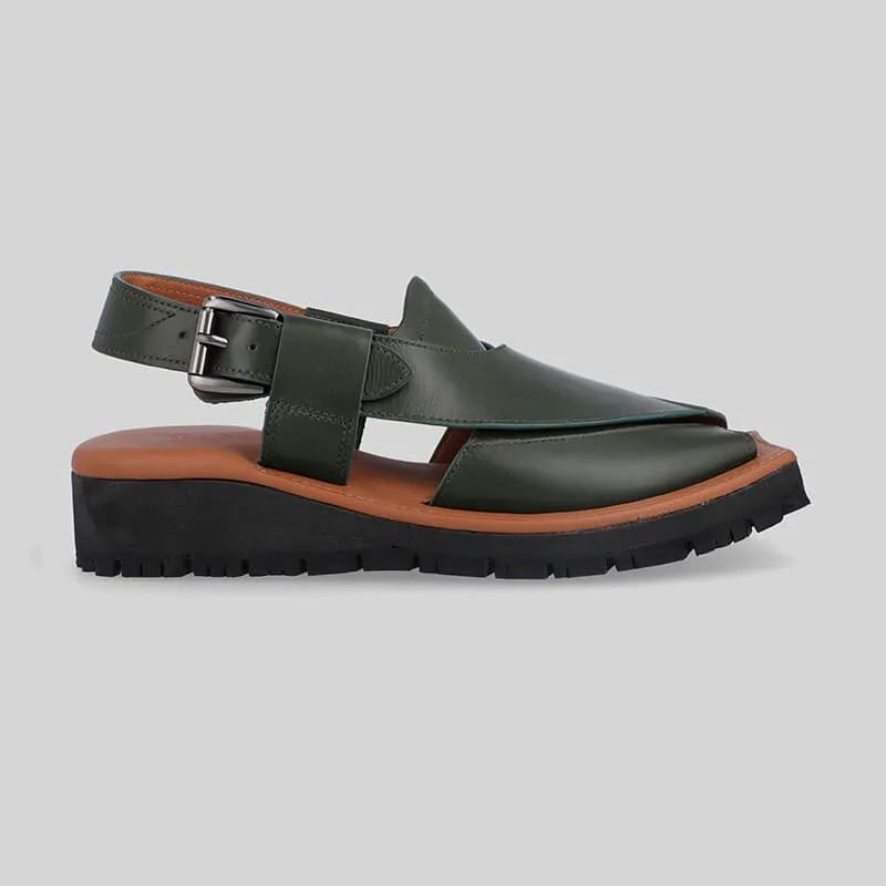 Mikaal C2R Mens Cowhide Rugged Leather Sandals Peshawari Chappal by Inland Leather