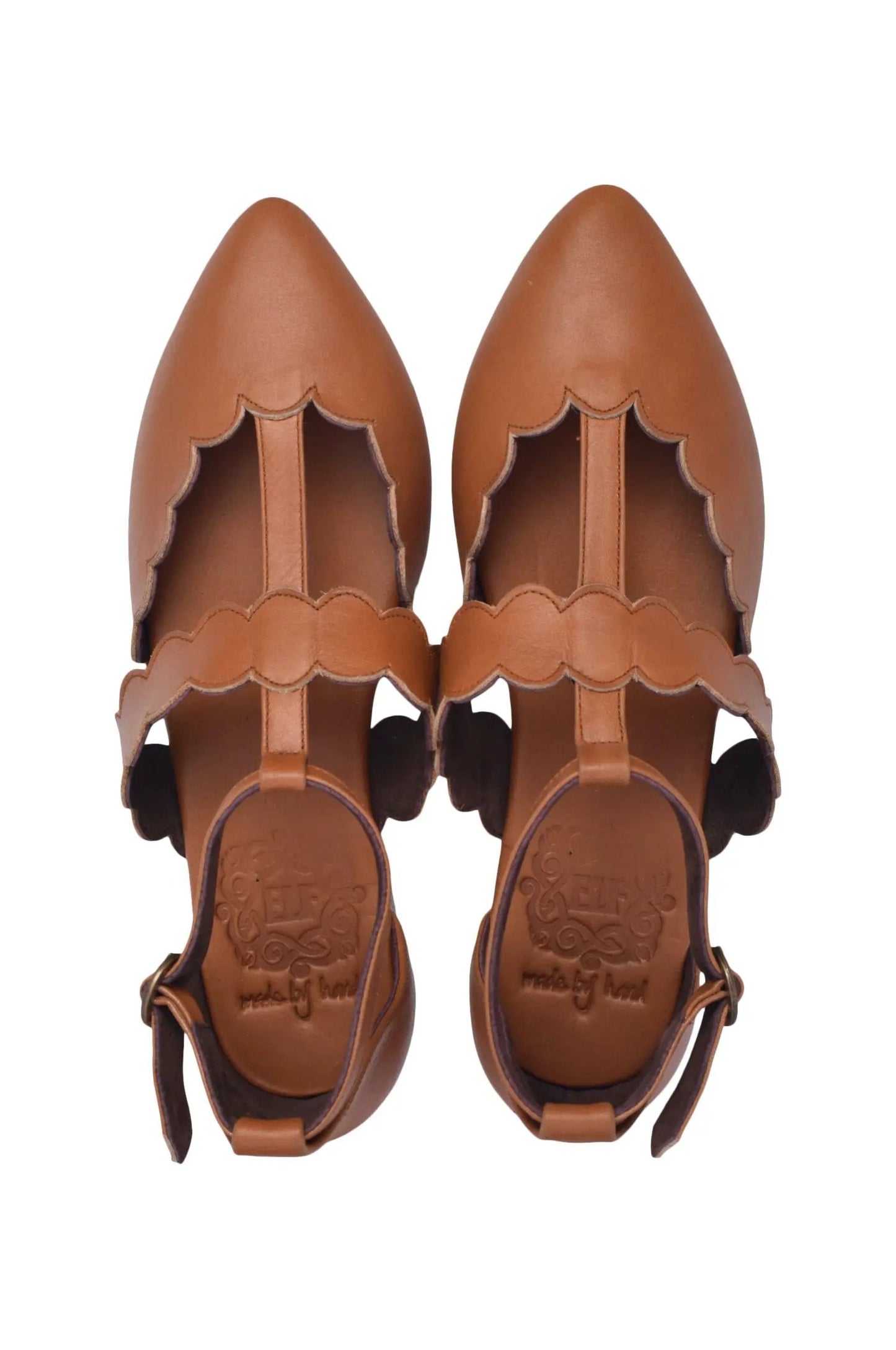 Gardenia Scalloped Pointed Toe Flats by ELF