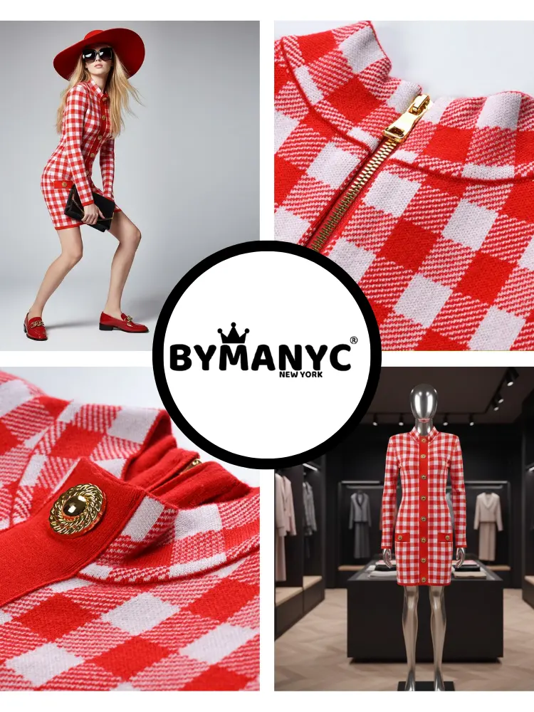 Gingham Chic Knit • UPPER EAST New Collection BYMANYC ® New York by BYMANYC ® New York
