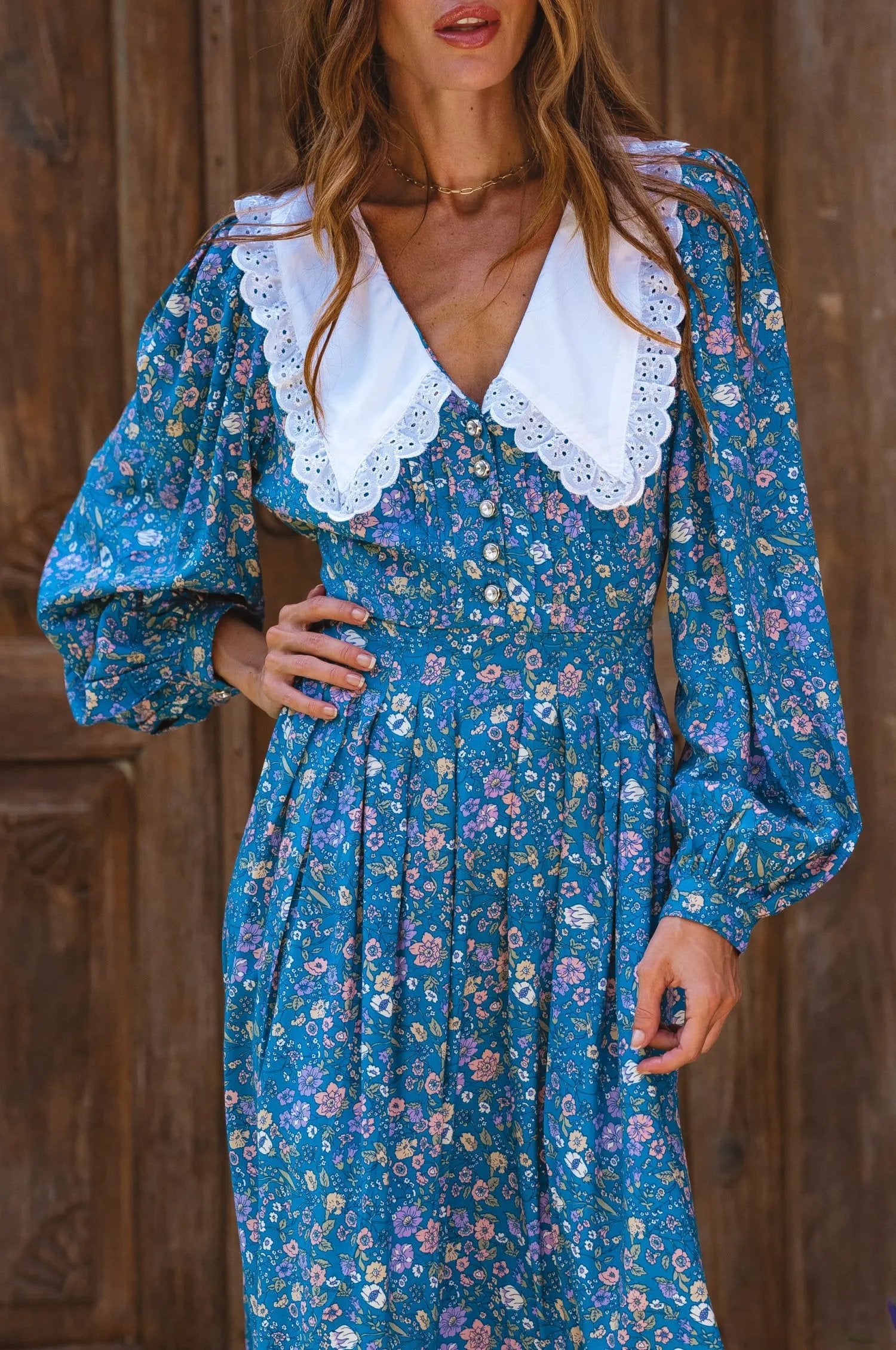 Glory Long Sleeve Midi Dress (Sale) by ELF