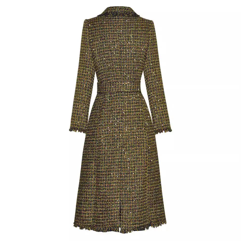 Golden Plaid Trench Coat, Upper East Side | Women - BYMANYC ® New York by BYMANYC ® New York