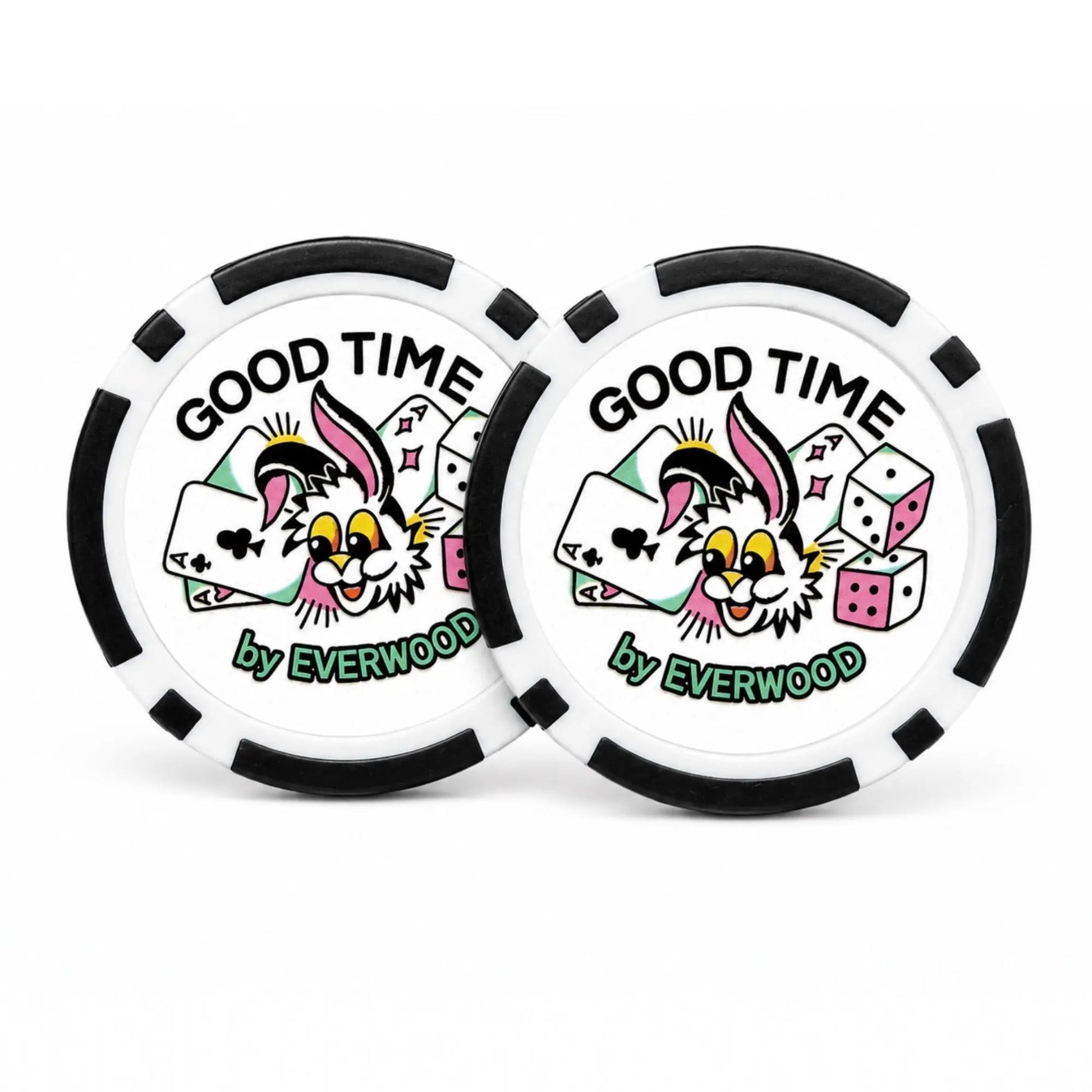Good Time by Everwood Golf Ball Marker Poker Chip 2 Pack by Good Time by Everwood