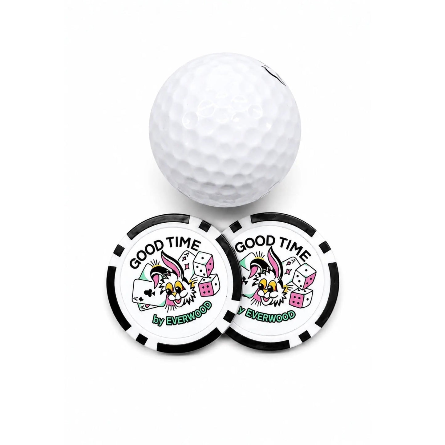 Good Time by Everwood Golf Ball Marker Poker Chip 2 Pack by Good Time by Everwood