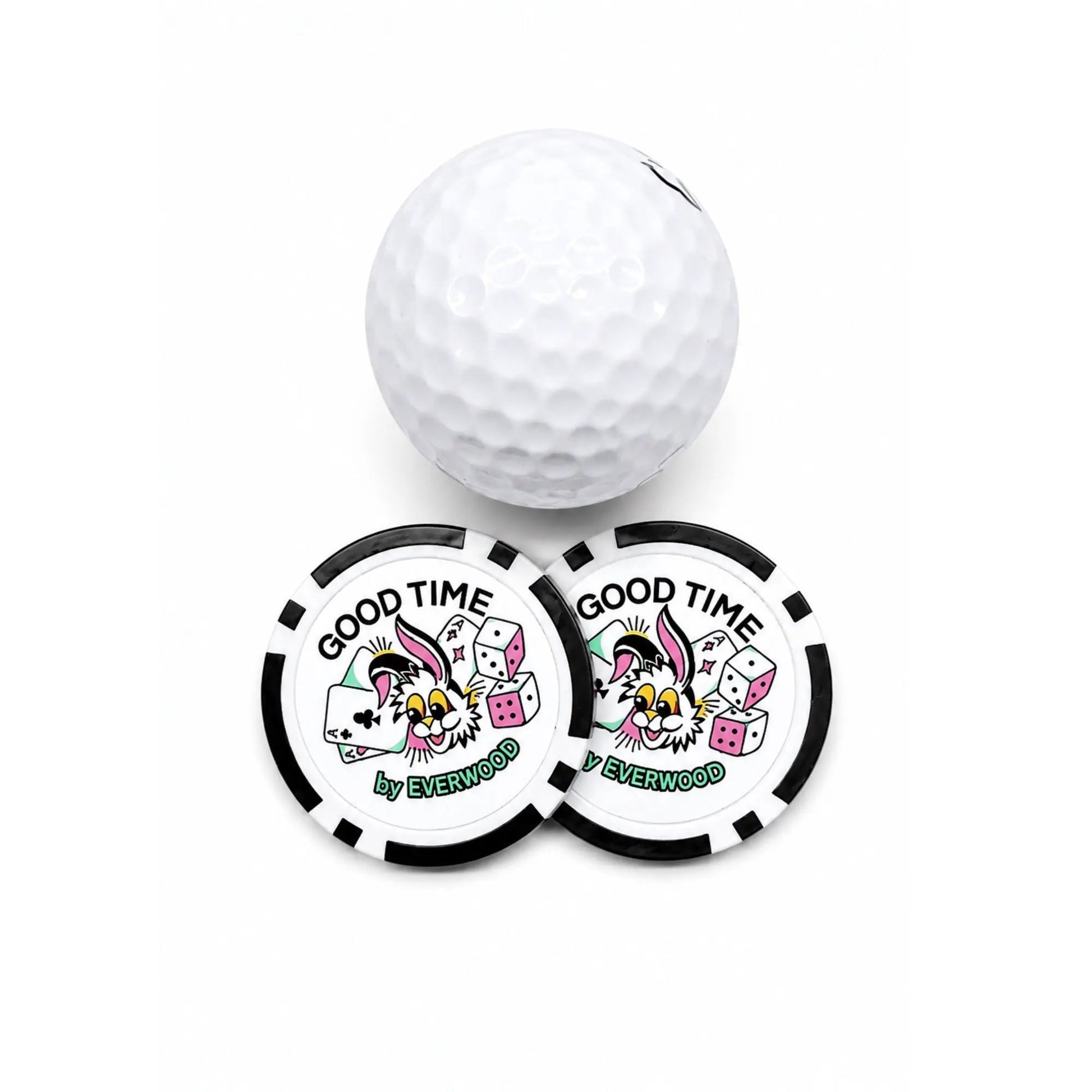 Good Time by Everwood Golf Ball Marker Poker Chip 2 Pack by Good Time by Everwood