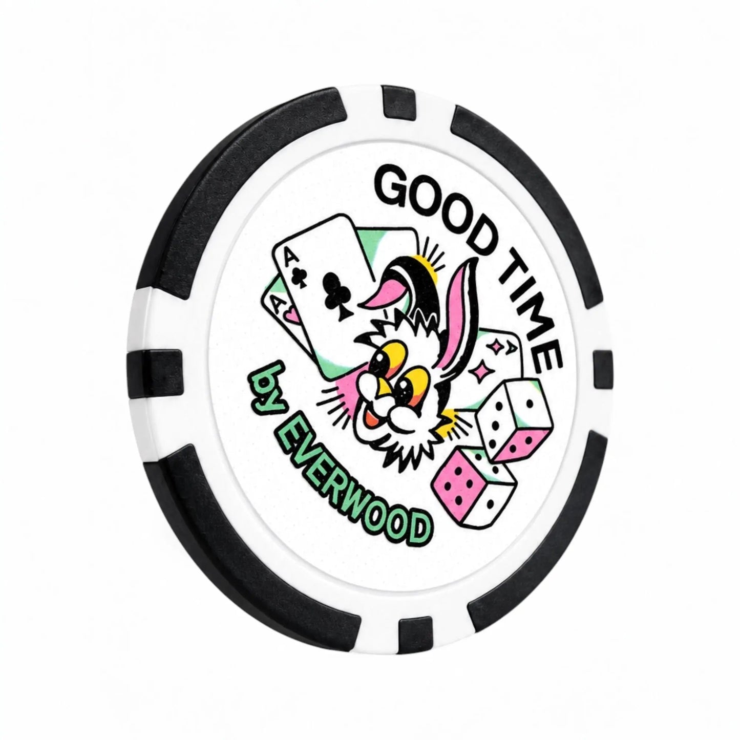 Good Time by Everwood Golf Ball Marker Poker Chip by Good Time by Everwood