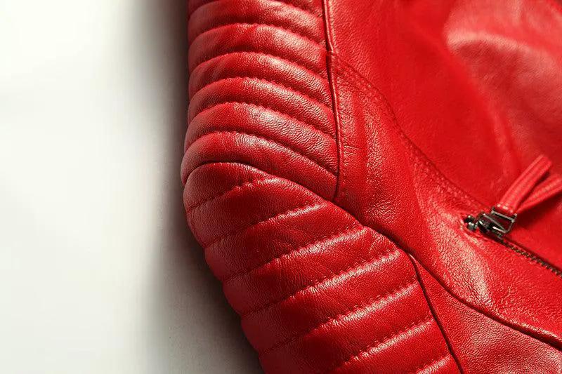 Grandeur 100% Real Sheepskin Coat Female Genuine Leather Jacket by Inland Leather Co.