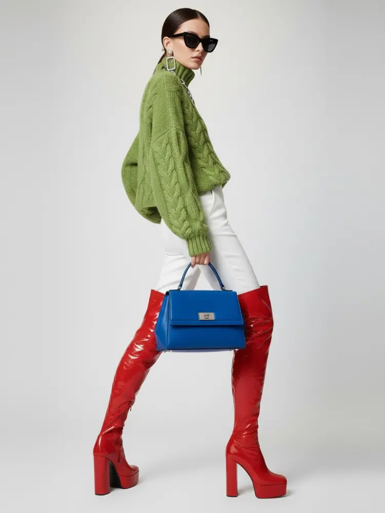 Green Cable Knit Sweater TRIBECA: New Colección COUTURE in NOLITA - BYMANYC ® New York by BYMANYC ® New York