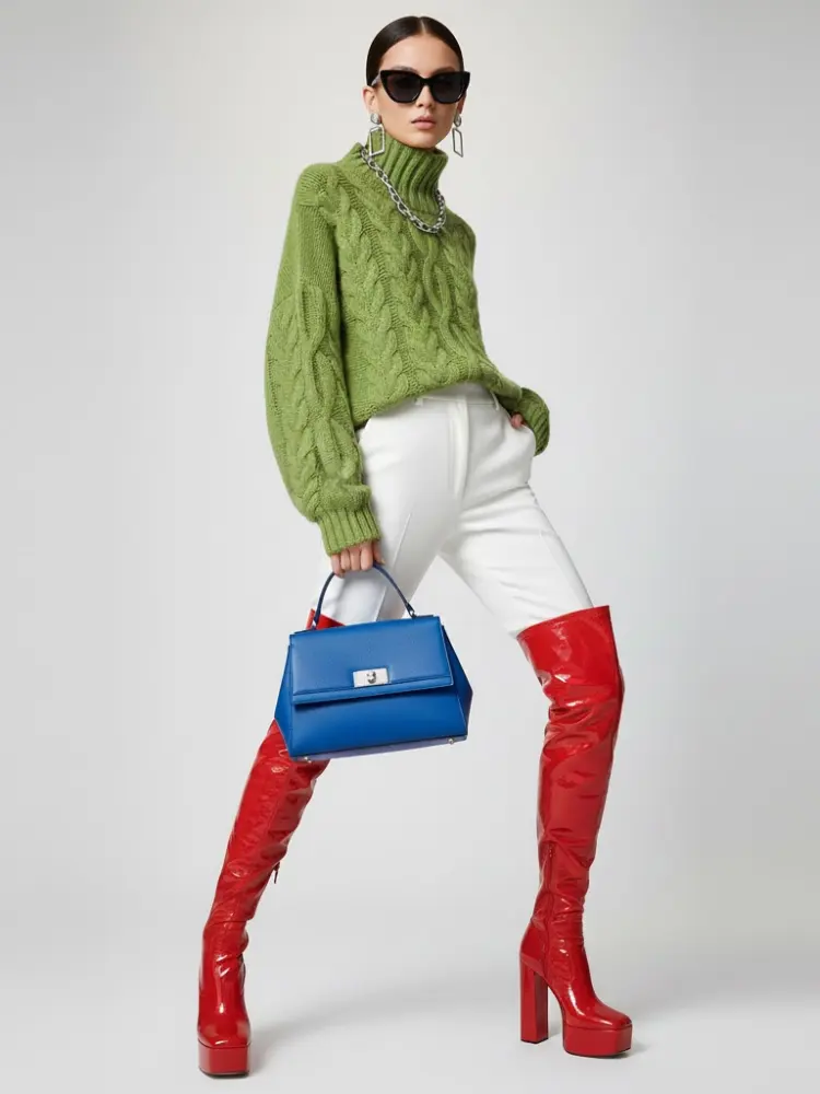 Green Cable Knit Sweater TRIBECA: New Colección COUTURE in NOLITA - BYMANYC ® New York by BYMANYC ® New York